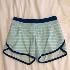 Blue and White Striped Ivivva Shorts